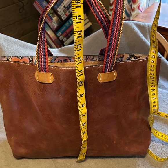 Consuela Brown Tote Bag in Vico Design with Multicolor Straps - GUC - Picture 3 of 16